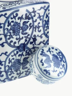 Vaas met deksel Ella van porselein, H 17 cm^Westwing Sale