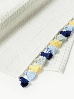 Velours handdoekenset Tallulah met decoratieve franjes, in verschillende formaten^Westwing Collection Clearance