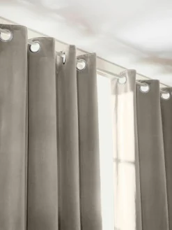 Verduisterend fluwelen gordijn Rush met oogjes, set van 2^Westwing Collection Discount