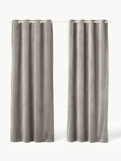 Verduisterend fluwelen gordijn Rush met oogjes, set van 2^Westwing Collection Discount