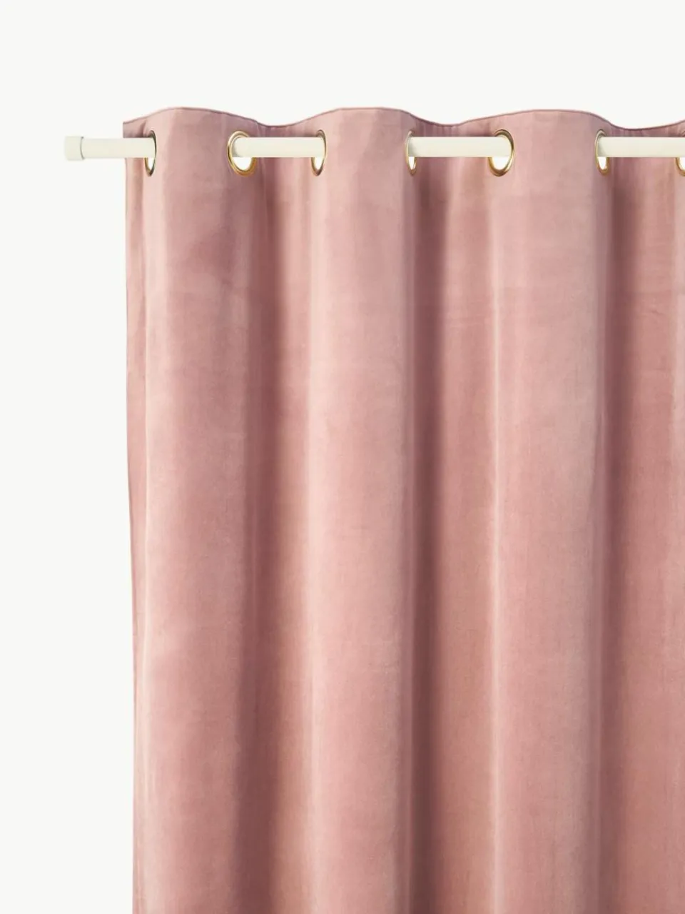 Verduisterend fluwelen gordijn Rush met oogjes, 2 stuks^Westwing Collection Best