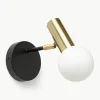 Verstelbare wandlamp Wilson met glazen lampenkap^Westwing Collection Discount