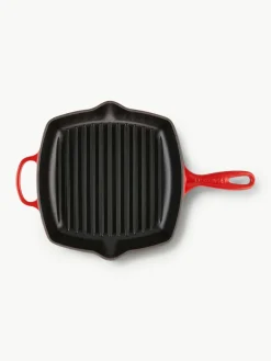 Vierkante grillpan Signature Collection van gietijzer met gegroefde structuur^LE CREUSET Best