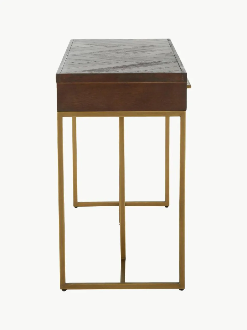 Visgraat sidetable Class met acaciahoutfineer^Dutchbone Online