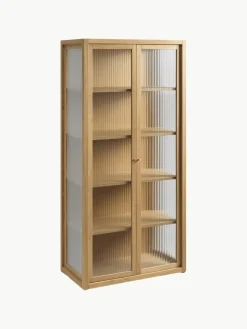 Vitrine Reed met gecanneleerd glas^ferm LIVING Clearance