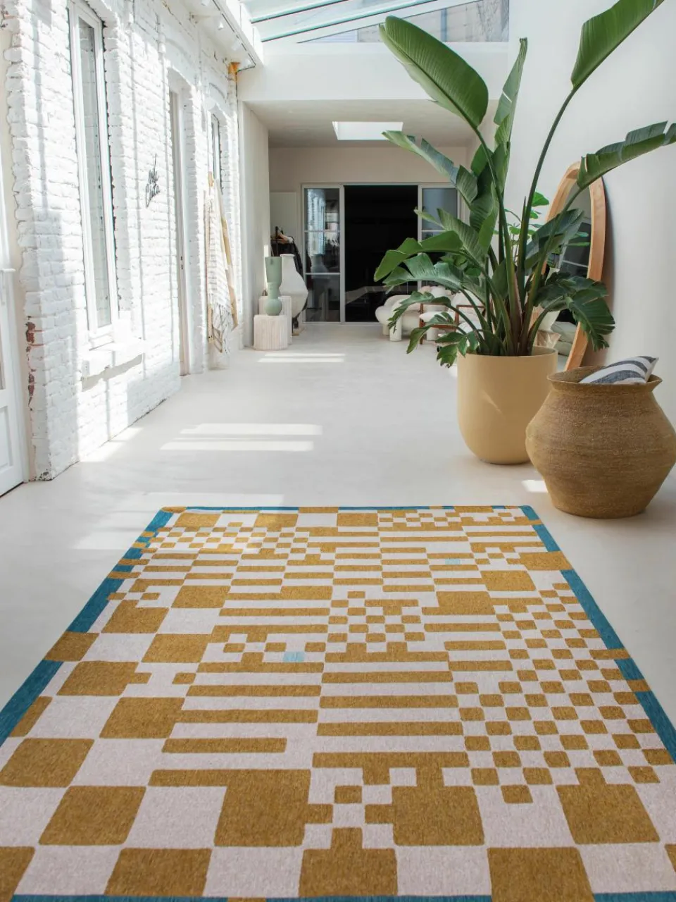 Vloerkleed Honey met grafisch patroon^Louis De Poortere Clearance