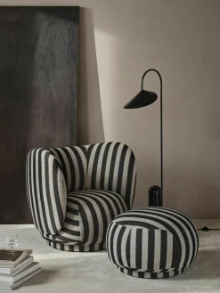 Vloerlamp Arum met marmeren voet, verstelbaar^ferm LIVING Fashion