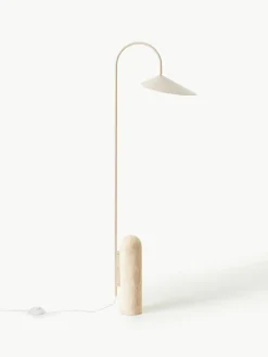 Vloerlamp Arum met travertin voet, verstelbaar^ferm LIVING Discount