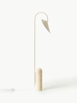 Vloerlamp Arum met travertin voet, verstelbaar^ferm LIVING Discount