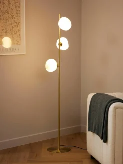 Vloerlamp Josie van opaalglas^Westwing Collection Fashion