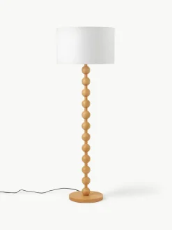 Vloerlamp Shona met houten voet^Westwing Collection New
