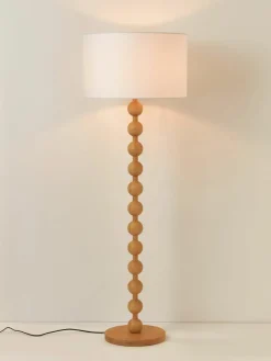 Vloerlamp Shona met houten voet^Westwing Collection New