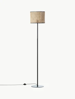 Vloerlamp Wiley met rotan kap^Westwing Best