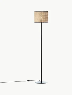 Vloerlamp Wiley met rotan kap^Westwing Best