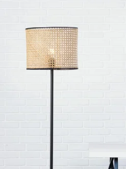 Vloerlamp Wiley met rotan kap^Westwing Best