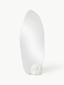 Vloerspiegel Bonita met voetstuk in marmerlook^Westwing Collection Clearance