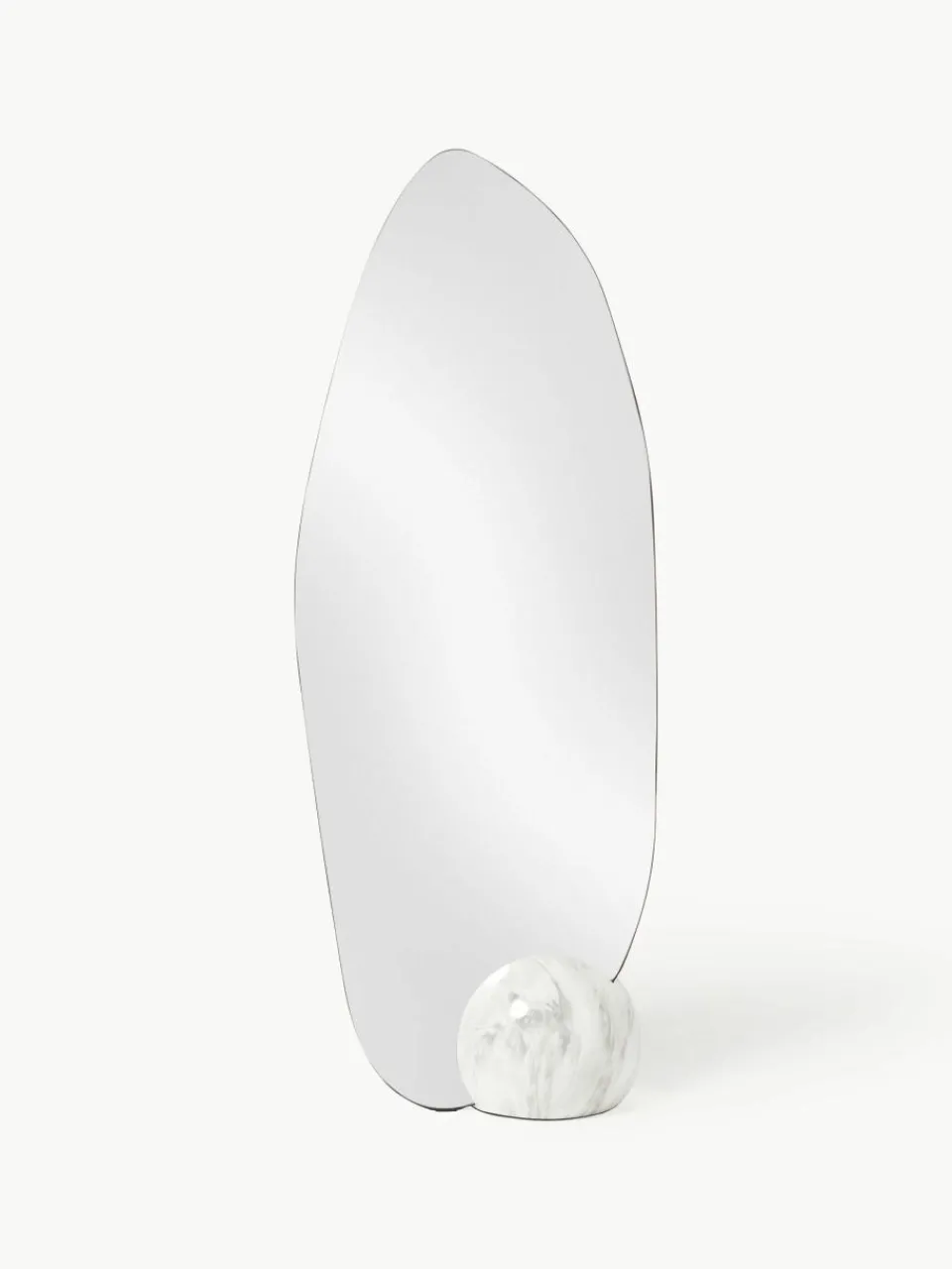 Vloerspiegel Bonita met voetstuk in marmerlook^Westwing Collection Clearance