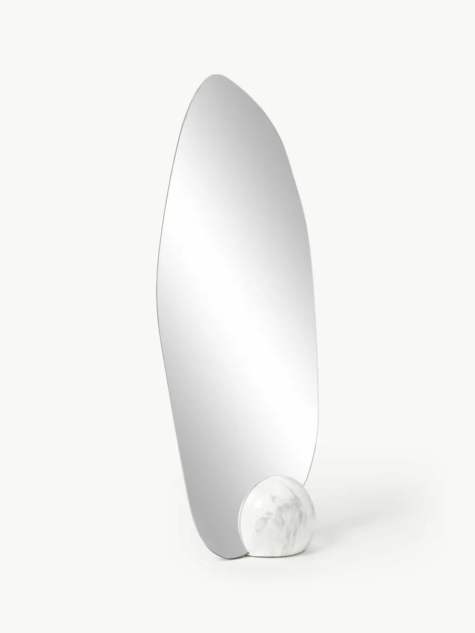 Vloerspiegel Bonita met voetstuk in marmerlook^Westwing Collection Clearance