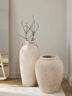 Vloervaas Liah met zandafwerking, H 70 cm^Westwing Collection Fashion