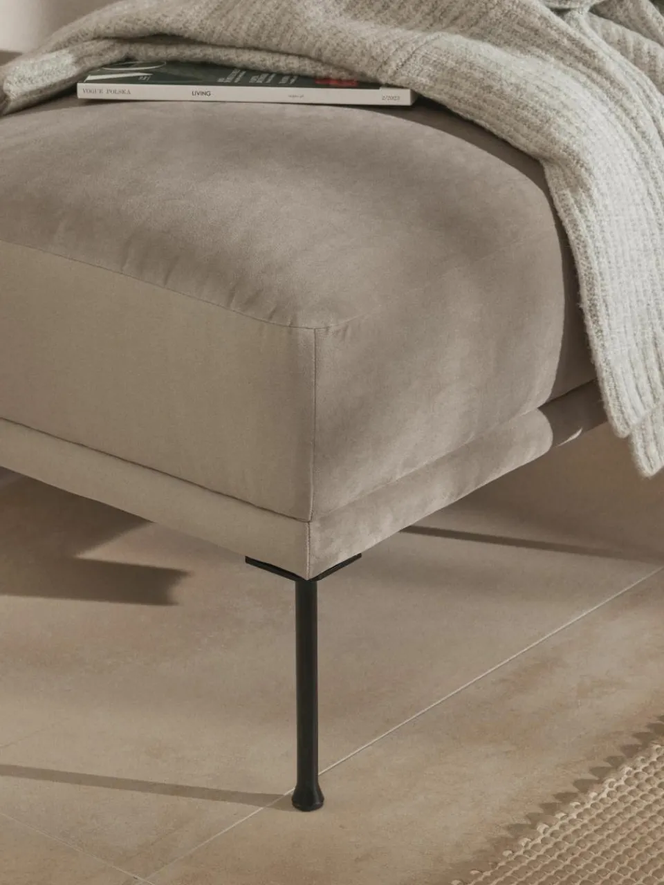 Voetenbank Fluente van fluweel^Westwing Collection Best