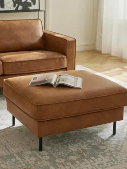 Voetenbank Hunter van gerecycled leer^Westwing Collection Discount