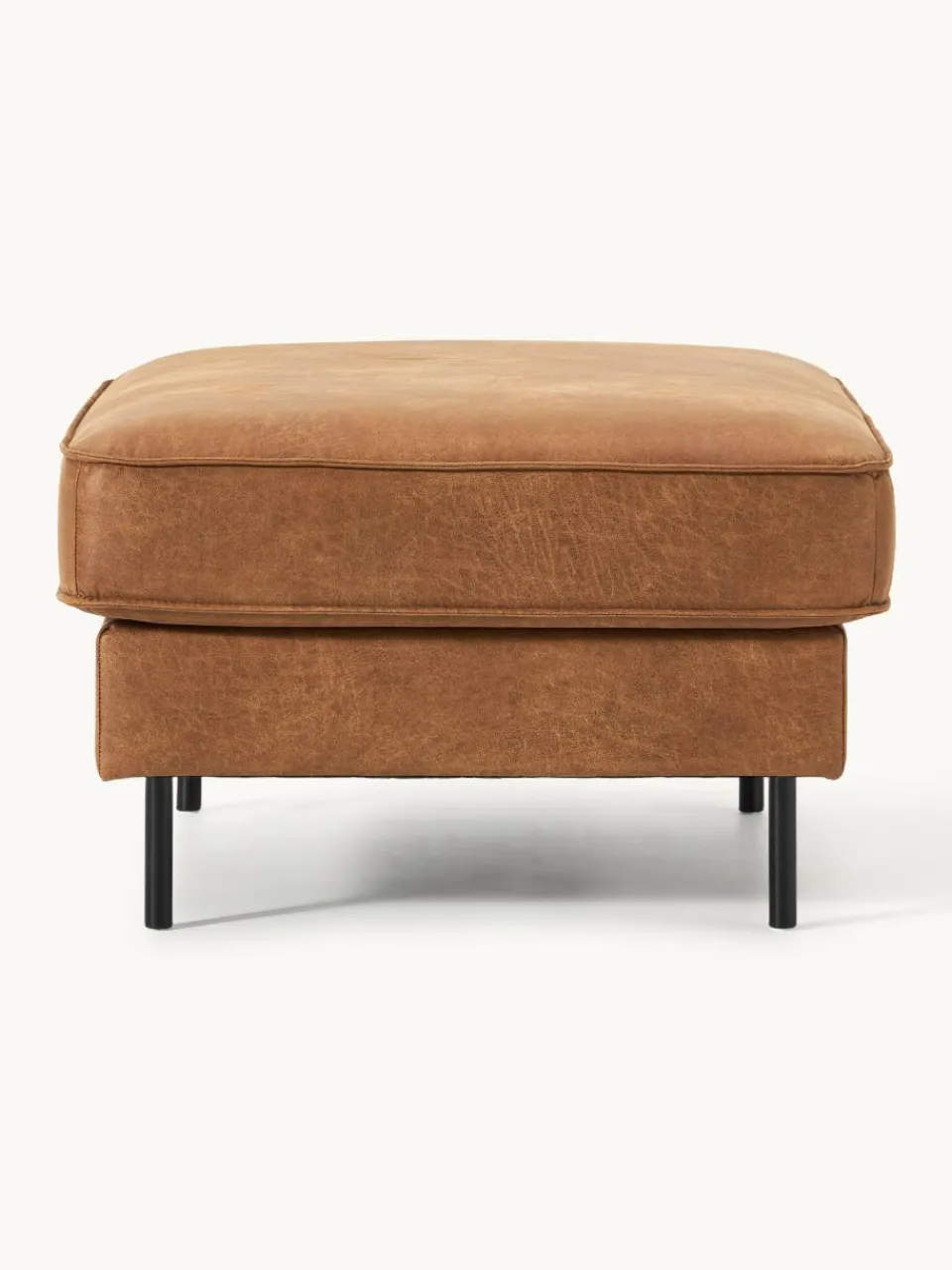 Voetenbank Hunter van gerecycled leer^Westwing Collection Discount
