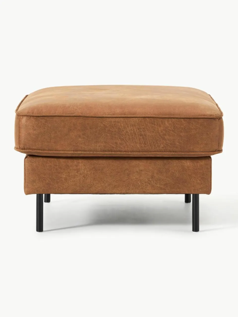 Voetenbank Hunter van gerecycled leer^Westwing Collection Discount