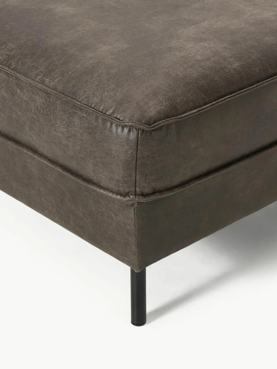 Voetenbank Hunter van gerecycled leer^Westwing Collection Discount