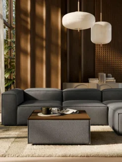 Voetenbank Lennon van bouclé met opbergruimte^Westwing Collection Outlet
