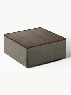 Voetenbank Lennon van bouclé met opbergruimte^Westwing Collection Outlet