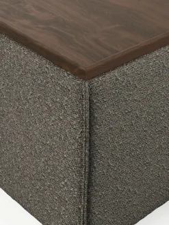Voetenbank Lennon van bouclé met opbergruimte^Westwing Collection Outlet