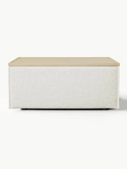 Voetenbank Lennon van bouclé met opbergruimte^Westwing Collection Outlet