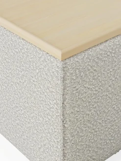 Voetenbank Lennon van bouclé met opbergruimte^Westwing Collection Outlet