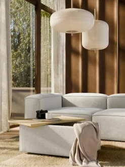 Voetenbank Lennon van bouclé met opbergruimte^Westwing Collection Outlet