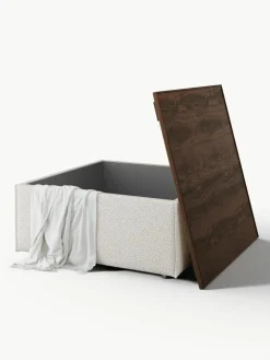 Voetenbank Lennon van bouclé met opbergruimte^Westwing Collection Online