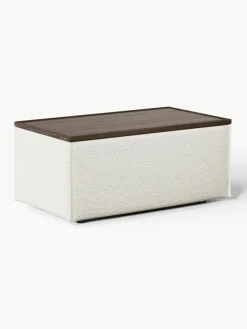 Voetenbank Lennon van bouclé met opbergruimte^Westwing Collection Sale