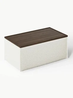 Voetenbank Lennon van bouclé met opbergruimte^Westwing Collection Sale