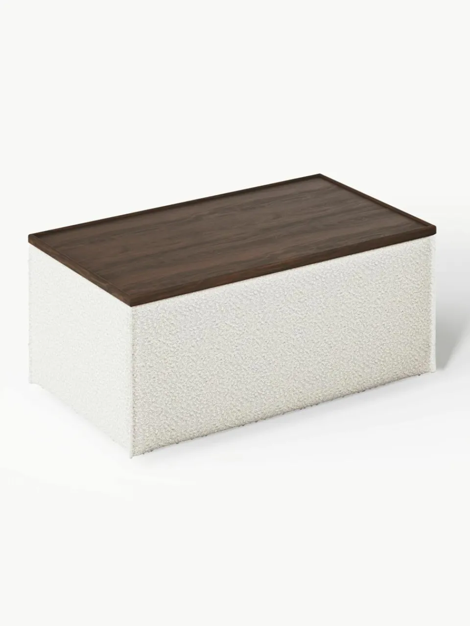Voetenbank Lennon van bouclé met opbergruimte^Westwing Collection Sale