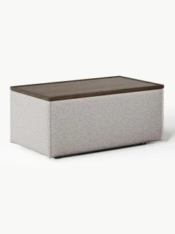 Voetenbank Lennon van bouclé met opbergruimte^Westwing Collection Discount