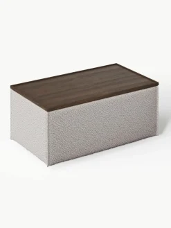 Voetenbank Lennon van bouclé met opbergruimte^Westwing Collection Discount
