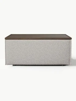 Voetenbank Lennon van bouclé met opbergruimte^Westwing Collection Discount