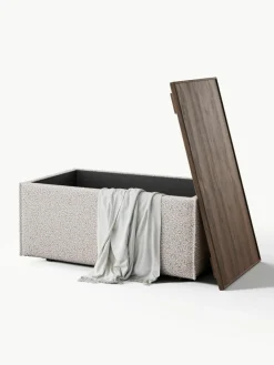 Voetenbank Lennon van bouclé met opbergruimte^Westwing Collection Discount