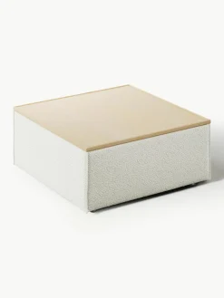 Voetenbank Lennon van bouclé met opbergruimte^Westwing Collection Sale