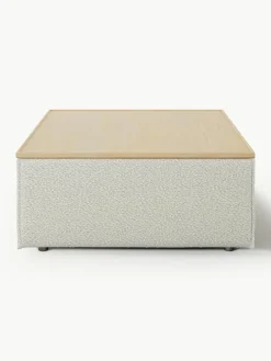 Voetenbank Lennon van bouclé met opbergruimte^Westwing Collection Sale