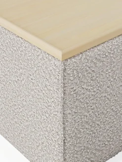 Voetenbank Lennon van bouclé met opbergruimte^Westwing Collection Sale
