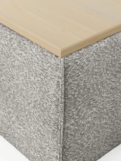 Voetenbank Lennon van bouclé met opbergruimte^Westwing Collection Discount