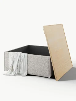 Voetenbank Lennon van bouclé met opbergruimte^Westwing Collection Discount