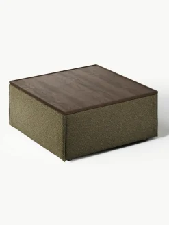 Voetenbank Lennon van bouclé met opbergruimte^Westwing Collection Hot