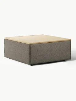 Voetenbank Lennon van bouclé met opbergruimte^Westwing Collection Best