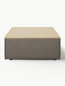 Voetenbank Lennon van bouclé met opbergruimte^Westwing Collection Best